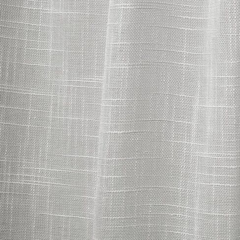 Exclusive Home Curtains Jacinta Flippable Side Ruffle Light Filtering Semi-Sheer Rod Pocket Curtain Panel Pair, 54"x96", White, Set of 2 in Saudi Arabia