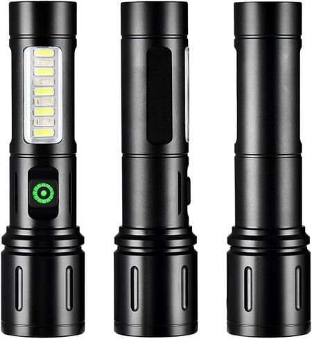 مصباح يدوي Coast Flashlight عالي السطوع قابل لإعادة الشحن، مصابيح COB LED فائقة السطوع مع 7 أوضاع إضاءة، مقاومة للماء IPX6، ضوء فلاش قوي محمول للتخييم في حالات الطوارئ المنزلية in Kuwait