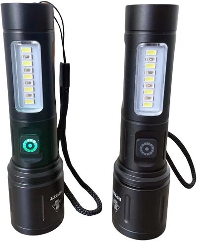 مصباح يدوي Coast Flashlight عالي السطوع قابل لإعادة الشحن، مصابيح COB LED فائقة السطوع مع 7 أوضاع إضاءة، مقاومة للماء IPX6، ضوء فلاش قوي محمول للتخييم في حالات الطوارئ المنزلية in Kuwait