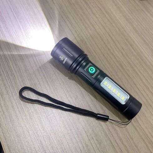 مصباح يدوي Coast Flashlight عالي السطوع قابل لإعادة الشحن، مصابيح COB LED فائقة السطوع مع 7 أوضاع إضاءة، مقاومة للماء IPX6، ضوء فلاش قوي محمول للتخييم في حالات الطوارئ المنزلية in Kuwait