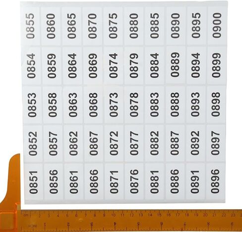 20 ورقة من 0001 إلى 1000 علامة أرقام متتالية، ملصقات مخزون ذاتية اللصق لوضع علامات على صناديق التخزين، ومستلزمات الأعمال in Saudi Arabia