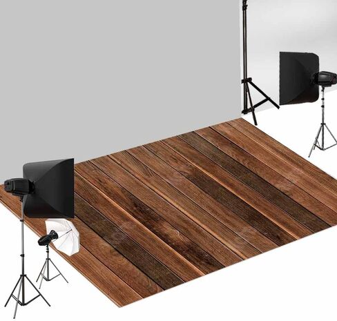Kate 7x5ft/2.2x1.5m Photo Floor Mat Brown Wood Texture Rubber Photography Mat Indoor Photo Studio Props in Saudi Arabia