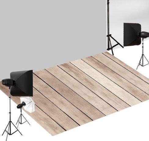 Kate 7x5ft/2.2x1.5m Photo Floor Mat Brown Wood Texture Rubber Photography Mat Indoor Photo Studio Props in Saudi Arabia