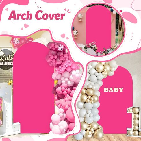 غطاء خلفية قوس الزفاف Chiara 2.6x6FT غطاء قوس ذهبي للمناسبات الحزبية أغطية قوس ملائمة من الألياف اللدنة للتصوير الفوتوغرافي خلفية مستديرة علوية لتزيين حفل عيد الميلاد in Kuwait