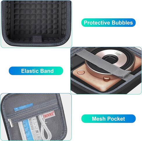 BOVKE Carrying Case Compatible with Fujifilm Instax Square SQ6 - Instant Film Camera, Extra Space for Film Packs, Batteries and Filters, Black in Saudi Arabia