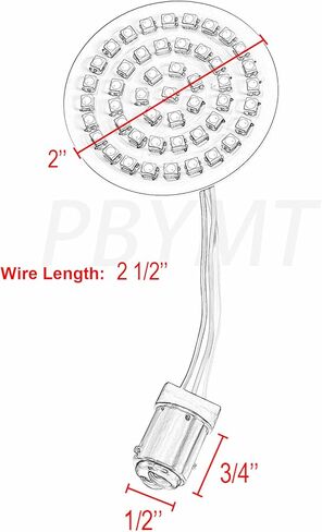 PBYMT 1157 LED ضوء إشارة الانعطاف الأمامي والخلفي، ضوء فرامل تشغيل 2 بوصة، متوافق مع Harley Davidson Sporster Touring Electra Street Glide Road King 1997-2024 in Kuwait
