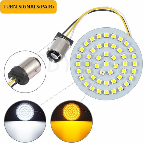 PBYMT 1157 LED ضوء إشارة الانعطاف الأمامي والخلفي، ضوء فرامل تشغيل 2 بوصة، متوافق مع Harley Davidson Sporster Touring Electra Street Glide Road King 1997-2024 in Kuwait