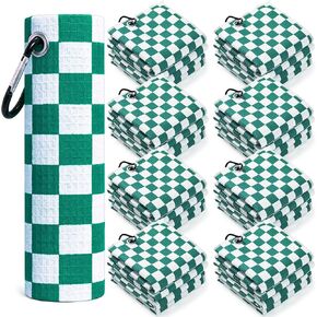 12 PCS Golf Towels Bulk for Bags Microfiber Waffle Pattern Golf Payel مع Clip 16 'x 16' '، و Mini excorbent assorbent Quicial ، mini tournament yoga fitness men men (Emerald Green) in Kuwait
