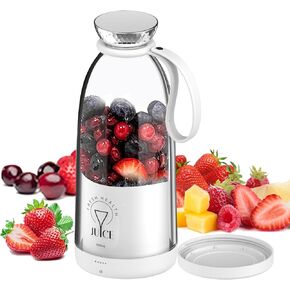 Portable Blender, Small Blender for Smoothies and Shakes, Personal Blender with 6 Blades, Rechargeable, Travel Lid, 17 oz for Outdoors, Camping, Office and Kitchen (Black) in Saudi Arabia