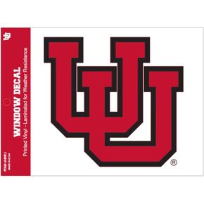 University of Utah Utes Interlocking U Logo Window Decal/Sticker - Waterproof - Printed Vinyl - Perfect for and car or truck in Saudi Arabia