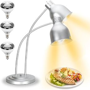 مصباح حرارة للطعام ， مصباح تسخين طعام من الفولاذ المقاوم للصدأ مع قاعدة شديدة التحمل ، ومصباح حرارة محمولة 500 واط تجارية للطعام ، مصباح أكثر دفئًا لمطبخ مطعم كافيتريا in Kuwait