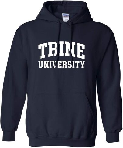 CreateMyTee Premium Trine University White Text Unisex Hooded Sweatshirt - Trine Thunder Apparel in Kuwait