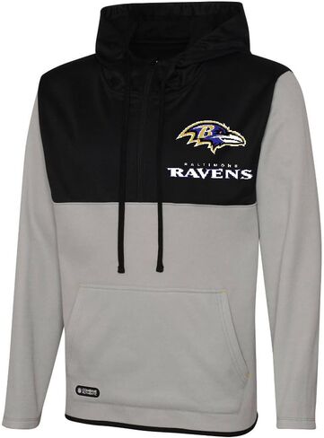 NFL Mens Audible Team Color الشعار الأساسي 1/4 Zip Long Sleeve Pullover Sweater Sweatery Hoodie in Kuwait