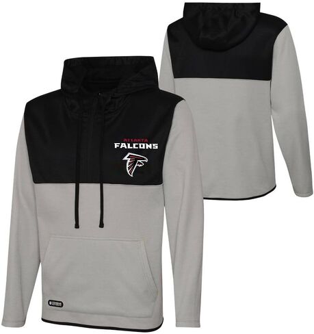 NFL Mens Audible Team Color الشعار الأساسي 1/4 Zip Long Sleeve Pullover Sweater Sweatery Hoodie in Kuwait