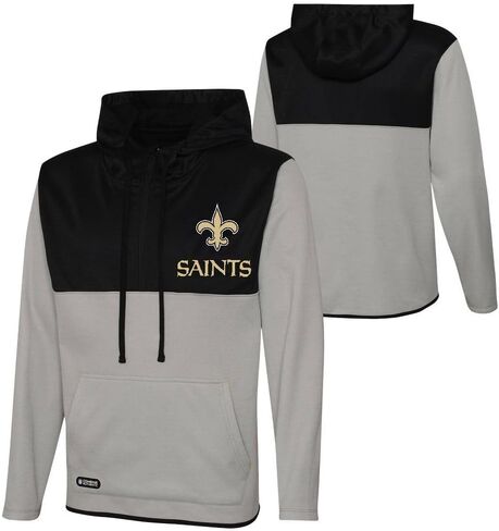 NFL Mens Audible Team Color الشعار الأساسي 1/4 Zip Long Sleeve Pullover Sweater Sweatery Hoodie in Kuwait