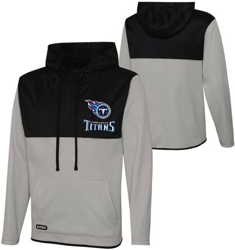 NFL Mens Audible Team Color الشعار الأساسي 1/4 Zip Long Sleeve Pullover Sweater Sweatery Hoodie in Kuwait