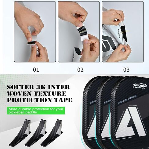 شريط واقي حافة مخلل من 3 عبوات-حماية متعددة السطح لحافة المجاذيف-ملائمة منحنية خالية من التجاعيد مع دعم لاصق متين in Kuwait