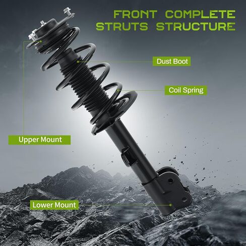 AutoSaver88 Front Complete Struts الصدمات وتجميع الربيع لفائف متوافقة مع طيار 2016-2022 in Saudi Arabia