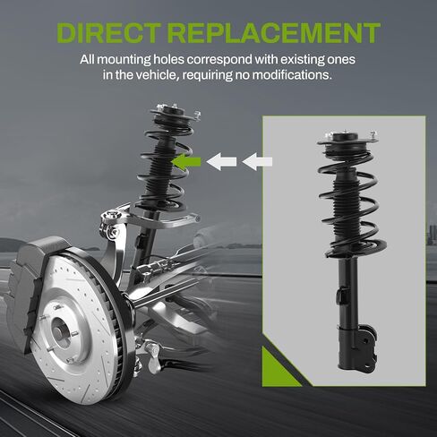 AutoSaver88 Front Complete Struts الصدمات وتجميع الربيع لفائف متوافقة مع طيار 2016-2022 in Saudi Arabia