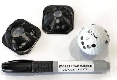Generic Golf Ball Marking Template and Tag Marker for Rapsodo RPT MLM2PRO Launch Monitor, Black in Saudi Arabia