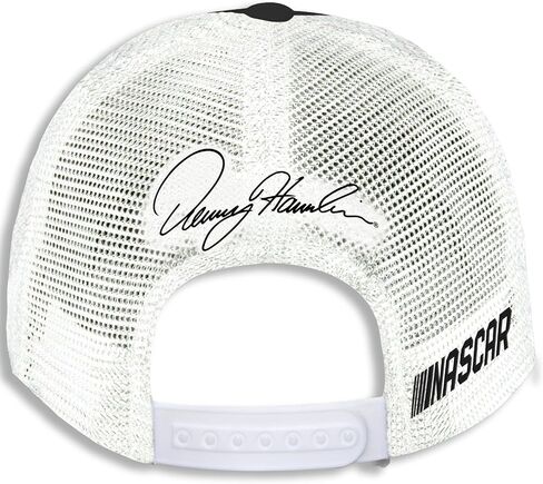 Denny Hamlin #11 NASCAR 2025 Striped Trucker Mesh Snapback Hat in Saudi Arabia