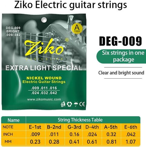 Ziko Extra Light Special SPECIAL Guitar Guitar ، جرح النيكل ، .009-.042 in Kuwait