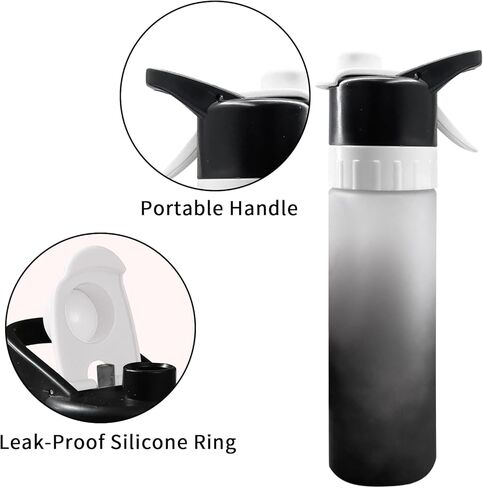 زجاجة مياه رياضية Wesoke مع ضباب رذاذ ، زجاجة ماء من Tritan Plastic Free Tritan ، و 650 مل من مياه الشرب زجاجة ماء مقاومة للتسرب. in Kuwait