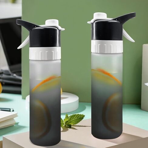 زجاجة مياه رياضية Wesoke مع ضباب رذاذ ، زجاجة ماء من Tritan Plastic Free Tritan ، و 650 مل من مياه الشرب زجاجة ماء مقاومة للتسرب. in Kuwait