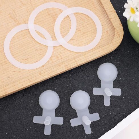 سدادة تسرب بديلة 3pcs مع 3pcs ختم الحلقة O funtainer funtainer 16 أوقية زجاجة الفولاذ المقاوم للصدأ معزول ، مجموعة متينة سيليكون وقابس الغطاء (شفافة) in Kuwait