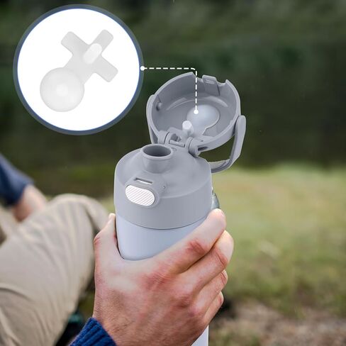 سدادة تسرب بديلة 3pcs مع 3pcs ختم الحلقة O funtainer funtainer 16 أوقية زجاجة الفولاذ المقاوم للصدأ معزول ، مجموعة متينة سيليكون وقابس الغطاء (شفافة) in Kuwait