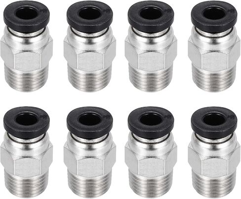 meccanixity 10 pcs التركيب الهوائي ، PC6-M10 دفع لتوصيل تجهيزات الأنبوب الهوائي ، مباشرة من خلال التركيب للطابعة ثلاثية الأبعاد ، أنابيب 4 × 6 مم ، أسود in Kuwait