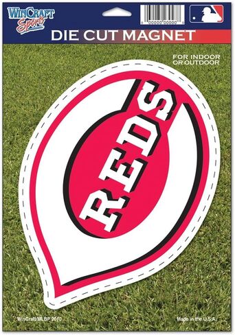MLB Cincinnati Reds 93329010 Die Cut Logo Magnet ، صغير ، أسود in Kuwait