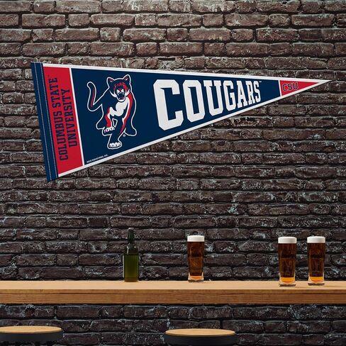 Rico Industries NCAA Columbus State Cougars 12" x 30" Felt Wall Décor Pennant - Great for Home/Bed Room/Man Cave Décor in Saudi Arabia