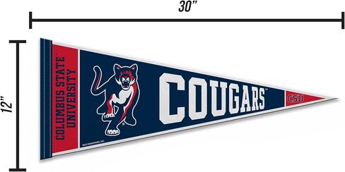 Rico Industries NCAA Columbus State Cougars 12" x 30" Felt Wall Décor Pennant - Great for Home/Bed Room/Man Cave Décor in Saudi Arabia