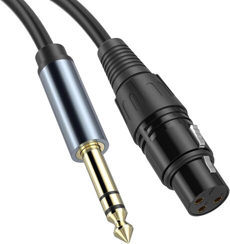 XLR to 6.35mm (1/4 Inch) TRS Cable Female to Male (1/4 to XLR Cable, XLR to 1/4 Cable, XLR to TRS Cable) ﻿ (1, 10Feet) in Saudi Arabia