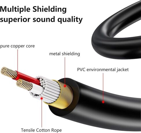 XLR to 6.35mm (1/4 Inch) TRS Cable Female to Male (1/4 to XLR Cable, XLR to 1/4 Cable, XLR to TRS Cable) ﻿ (1, 10Feet) in Saudi Arabia