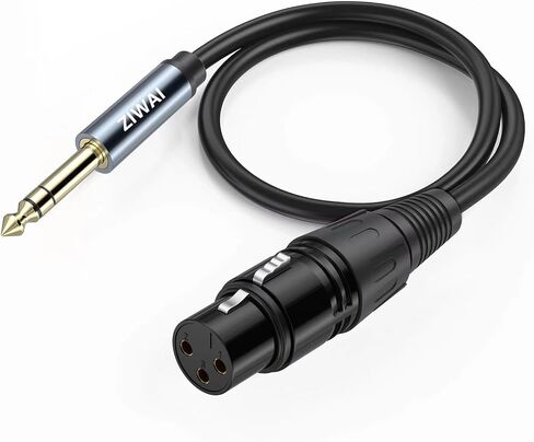 XLR to 6.35mm (1/4 Inch) TRS Cable Female to Male (1/4 to XLR Cable, XLR to 1/4 Cable, XLR to TRS Cable) ﻿ (1, 10Feet) in Saudi Arabia
