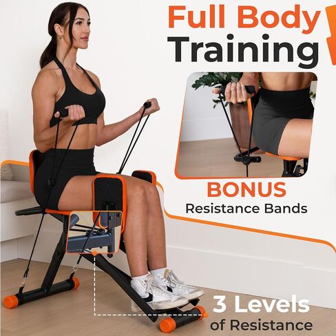 Glute Glow™ Hip Abductor Machine for Home Gym- USA Based- Booty Builder & Booty Trainer for Women – 3 Resistance Levels – Bonus Arm Bands & Thigh Workout – Glute Workout Equipment & Glute Machine in Saudi Arabia