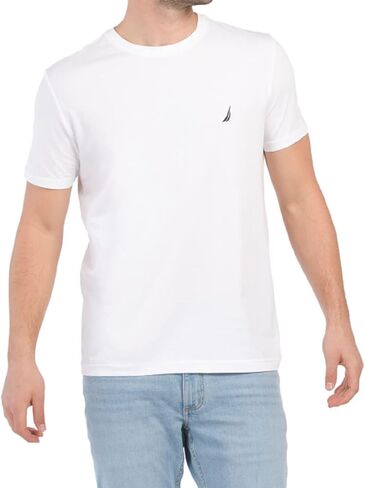 Nautica Men's Short Sleeve Crewneck Tee T-Shirt (Small, Charcoal Heather) in Saudi Arabia