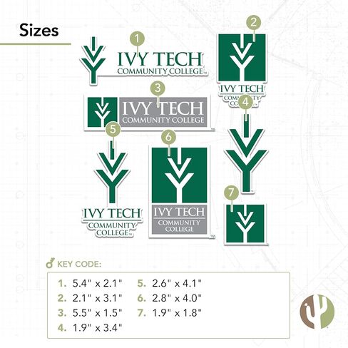 Desert Cactus Ivy Tech Community College of Indiana Eagles ITC Vinyl Scals Laptop Water Bottle Scrapbook T2 (Type 2) in Saudi Arabia