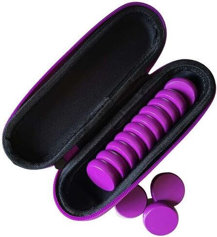 Premium Colored Crokinole Disc Set of 13 in Hard Shell Zipper Case (Green) in Saudi Arabia