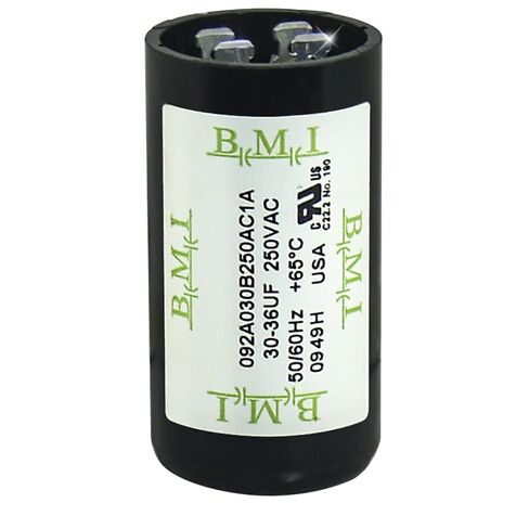30-36 UF x 250VAC Compatible Replacement for BMI Motor Start Capacitor 092A030B250AC1A Made in The U.S.A. in Kuwait