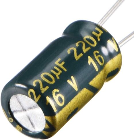 uxcell Aluminum Radial Electrolytic Capacitor Low ESR Green with 220uF 16V 105 Celsius Life 3000H 6.3 x 11 mm High Ripple Current,Low Impedance 20pcs in Saudi Arabia
