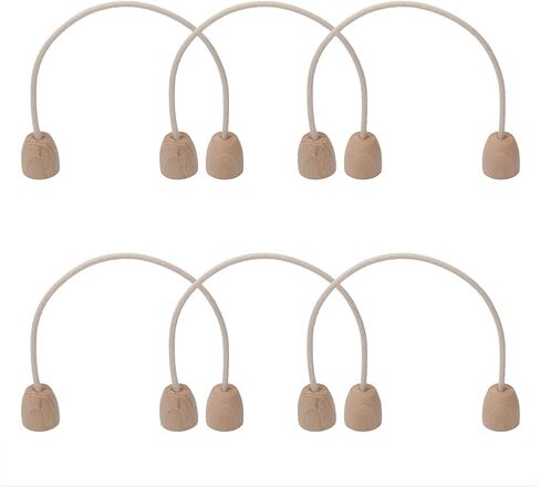 CHGCRAFT 6Pcs Cotton Rope Croquet Wickets with Wood Base for Replacement Families Lawn Backyard Park Outdoor Game, Navajo White in Saudi Arabia