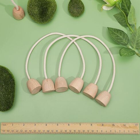 CHGCRAFT 6Pcs Cotton Rope Croquet Wickets with Wood Base for Replacement Families Lawn Backyard Park Outdoor Game, Navajo White in Saudi Arabia