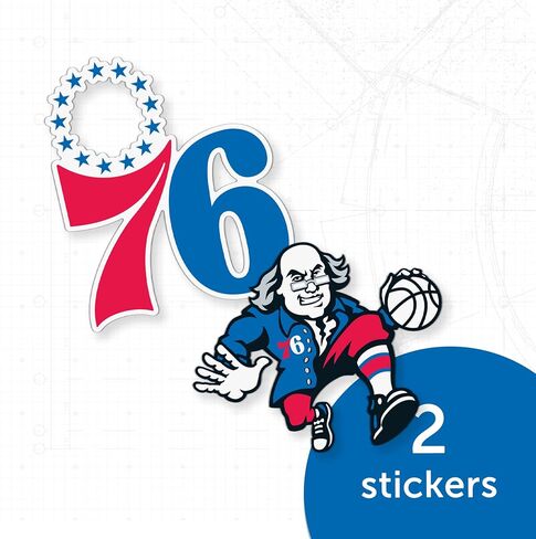 Desert Cactus Philadelphia 76ers Sticker NBA Officially Licensed Vinyl Decal Laptop Water Bottle Car Scrapbook (4 Inch) in Saudi Arabia
