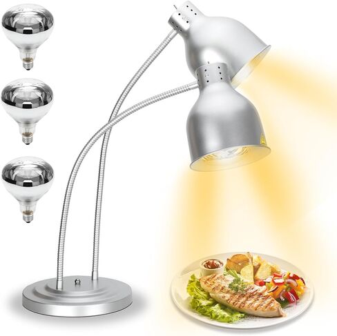 مصباح حرارة للطعام ， مصباح تسخين طعام من الفولاذ المقاوم للصدأ مع قاعدة شديدة التحمل ، ومصباح حرارة محمولة 500 واط تجارية للطعام ، مصباح أكثر دفئًا لمطبخ مطعم كافيتريا in Kuwait