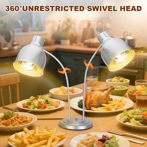 مصباح حرارة للطعام ， مصباح تسخين طعام من الفولاذ المقاوم للصدأ مع قاعدة شديدة التحمل ، ومصباح حرارة محمولة 500 واط تجارية للطعام ، مصباح أكثر دفئًا لمطبخ مطعم كافيتريا in Kuwait