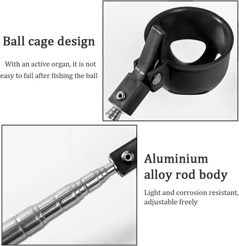 Kakalote Golf Ball Retriever, Portable Telescopic Scoop Saver Pick Up Golf Ball Grabber Pick Up with Locking Clip in Saudi Arabia