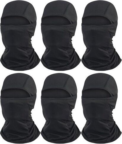 6 Pack Ski Mask for Men Breathable Balaclava Face Mask Women Summer Full Head Shiesty Masks for Sun UV Protection Motorcycle in Kuwait